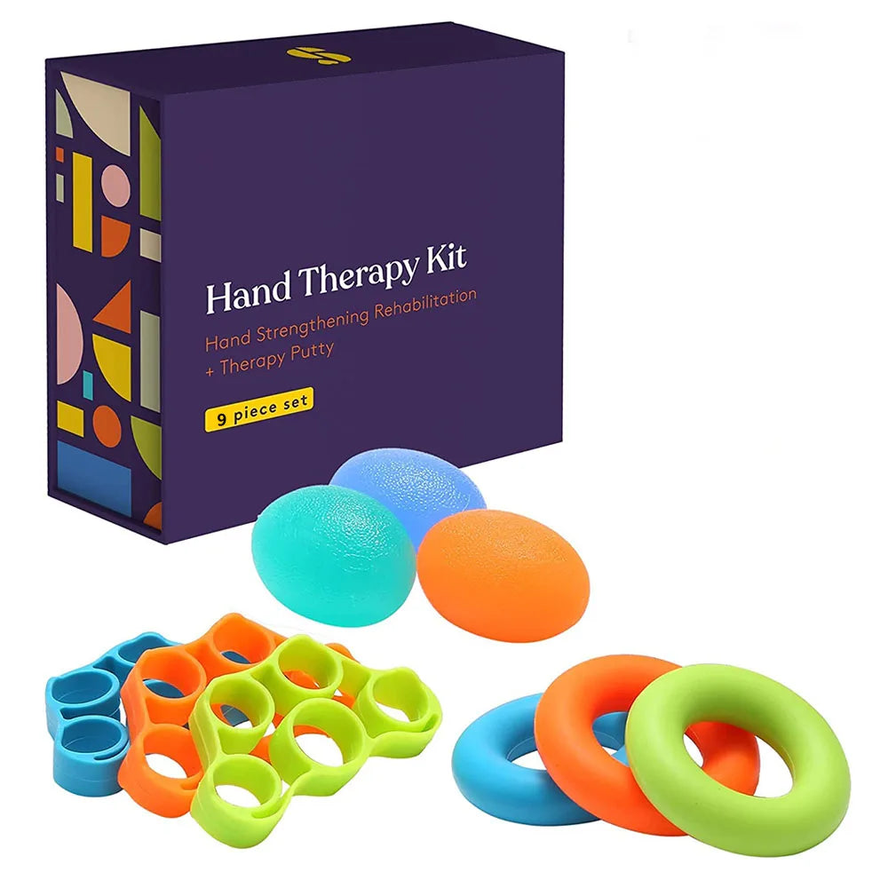 Therapy Kit Finger Exercisers and Hand Strengtheners Grip Dexterity, fine motor, handwritting andStress Relief Kids and Adults