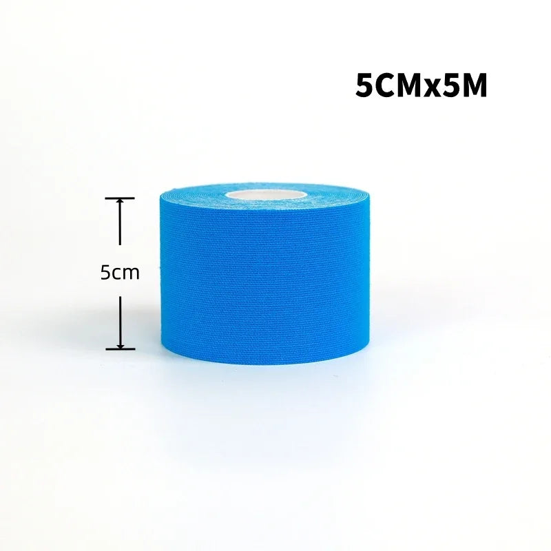 5-10 cm Sports Kinesio Tape Muscle Kinesiology Elastic Knee Pain Relief Strain Patch Athletic Recovery and postural correction, Fitness Bandages