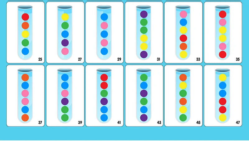 Early education toy (motor planning, fine motor, concentration) test tube clip beads logic concentration children fine motor action teaching aid decompression party game for kids