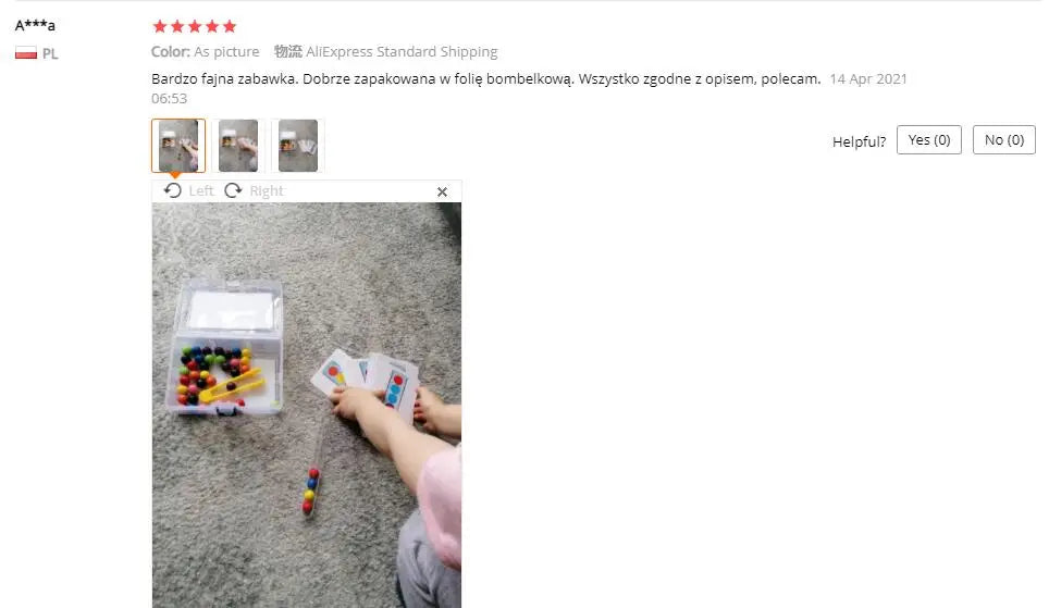 Early education toy (motor planning, fine motor, concentration) test tube clip beads logic concentration children fine motor action teaching aid decompression party game for kids