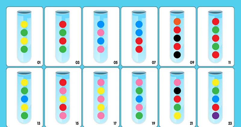 Early education toy (motor planning, fine motor, concentration) test tube clip beads logic concentration children fine motor action teaching aid decompression party game for kids