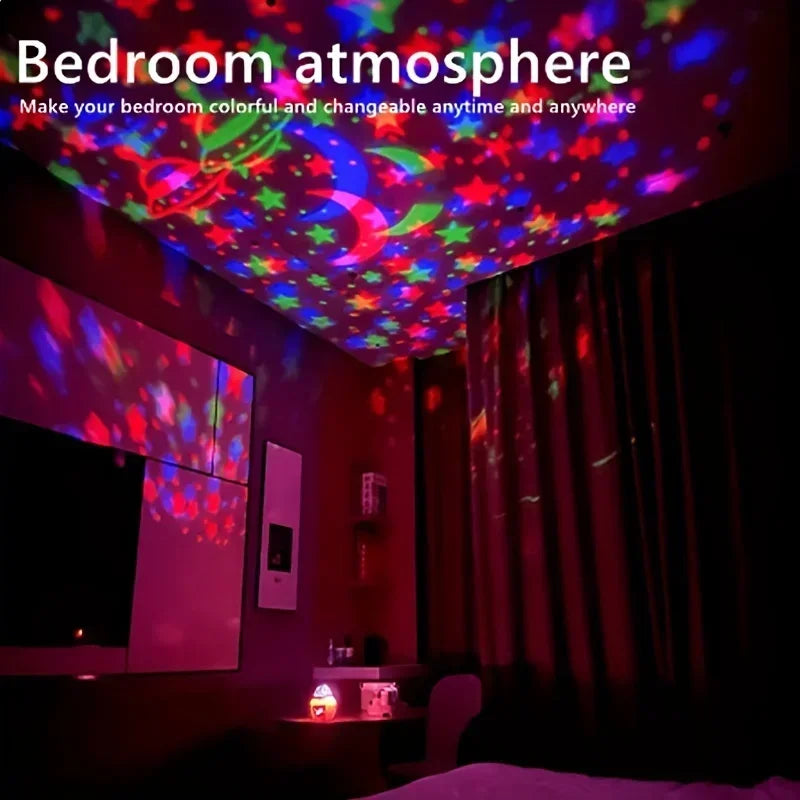 Sensory relaxation, Sleep routine, calming 5V Star Galaxy Projector Night Light Sky Colorful Display for Bedrooms Gaming Room USB Auto-Rotating Ambiance for Bedrooms Party