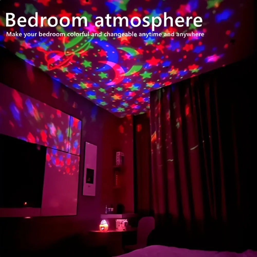 Sensory relaxation, Sleep routine, calming 5V Star Galaxy Projector Night Light Sky Colorful Display for Bedrooms Gaming Room USB Auto-Rotating Ambiance for Bedrooms Party