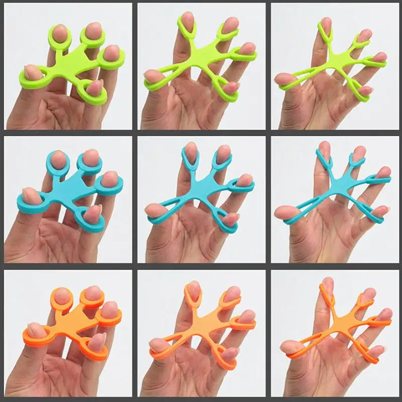 Finger Grip Silicone Ring Exerciser, grip strength, Antistress Resistance Band Fitness Stretcher 3 Levels Finger Sensory Toy for Autism ADHD