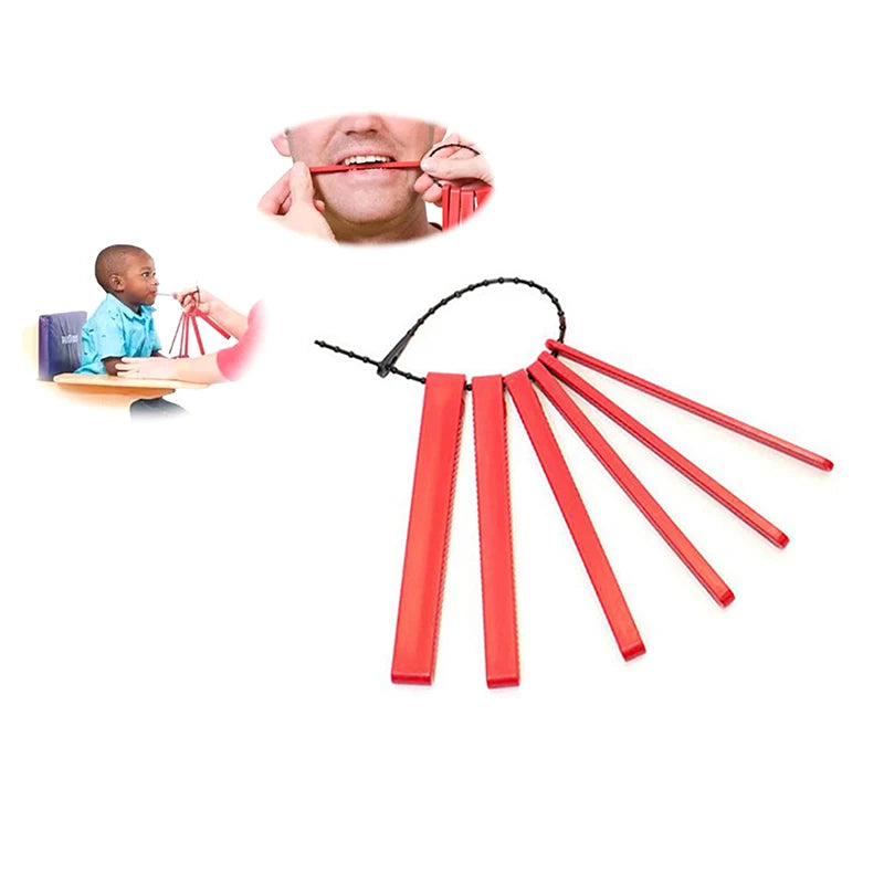 Speech Therapy Teeth Massager Adult Children Speak Oral Muscle Rehabilitation Training Chewing Tube Autism Sensory Therapy Tool, Articulation, muscle stimulation