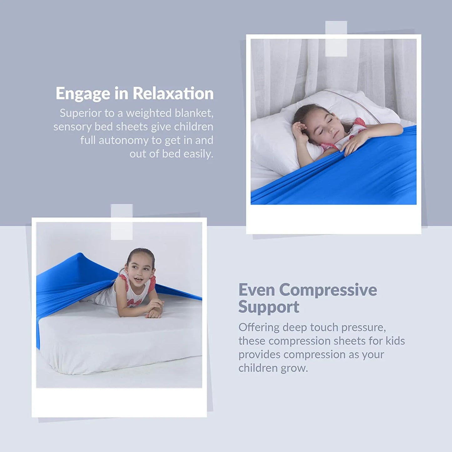 Sensory Compression Blanket Stretchy Lycra Bed Sheet for Kids Boys Girls Alternative to Weighted Blankets Sleeping Bedding, Sleep regulation, ASD, Sensory processing, ADHD