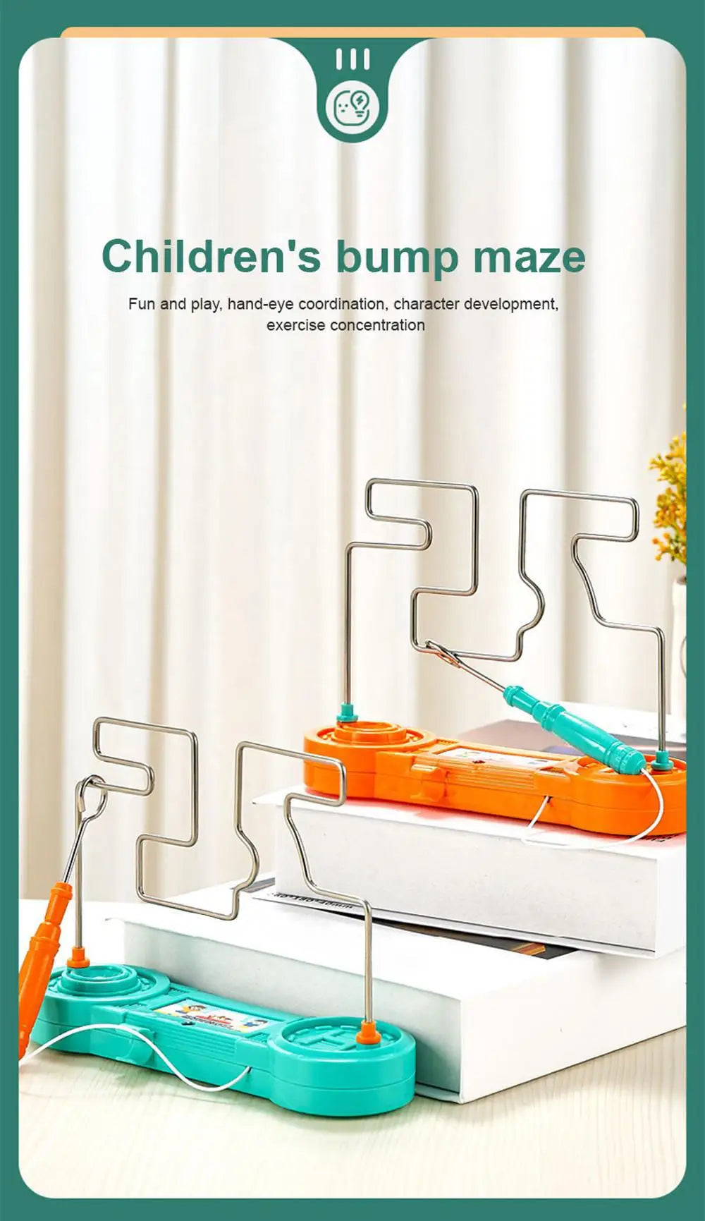 Fun Kids Concentration Training Electric Collision Maze Toy, Science Experiment Kids Early Education Puzzle