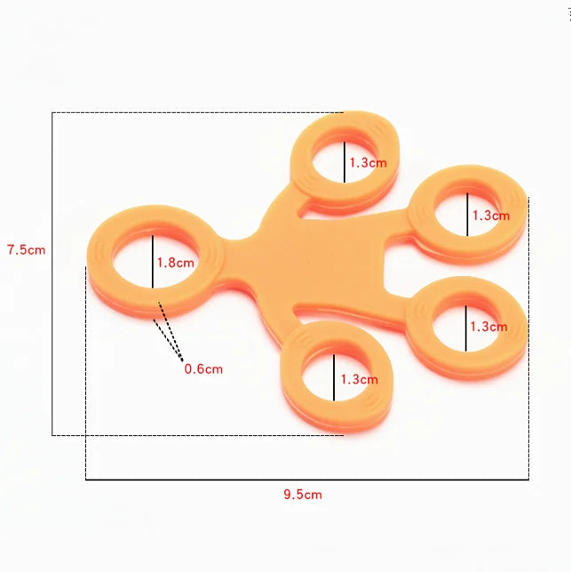 Finger Grip Silicone Ring Exerciser, grip strength, Antistress Resistance Band Fitness Stretcher 3 Levels Finger Sensory Toy for Autism ADHD
