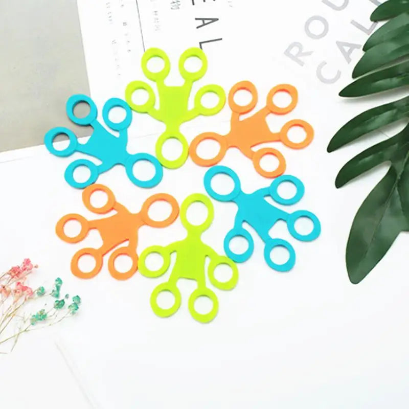 Finger Grip Silicone Ring Exerciser, grip strength, Antistress Resistance Band Fitness Stretcher 3 Levels Finger Sensory Toy for Autism ADHD