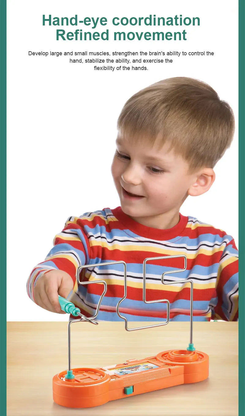 Fun Kids Concentration Training Electric Collision Maze Toy, Science Experiment Kids Early Education Puzzle