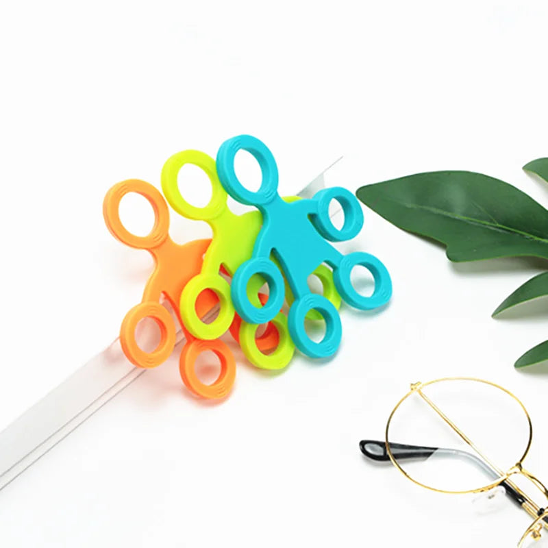 Finger Grip Silicone Ring Exerciser, grip strength, Antistress Resistance Band Fitness Stretcher 3 Levels Finger Sensory Toy for Autism ADHD